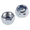 RS PRO Bright Zinc Steel Nylon Insert Locknut, M5, DIN 985 122-4371