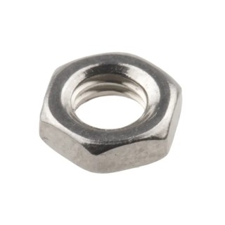 RS PRO Plain Stainless Steel Hex Nut M5 Half Height DIN 439B 2.70mm Thickness 122-4402