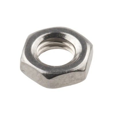 RS PRO Plain Stainless Steel Hex Nut M5 Half Height DIN 439B 2.70mm Thickness 122-4402