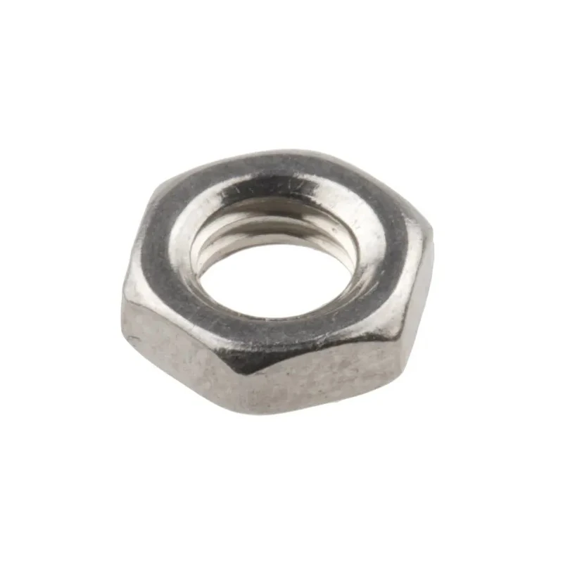 RS PRO Plain Stainless Steel Hex Nut M5 Half Height DIN 439B 2.70mm Thickness 122-4402