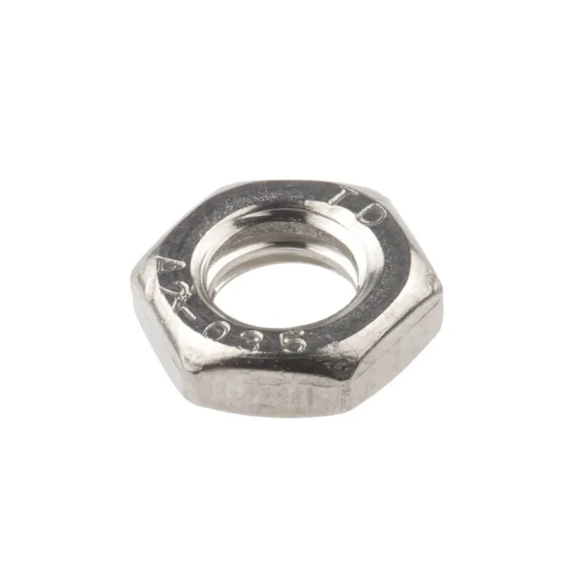 RS PRO Plain Stainless Steel Hex Nut M6 Half Height DIN 439 122-4403