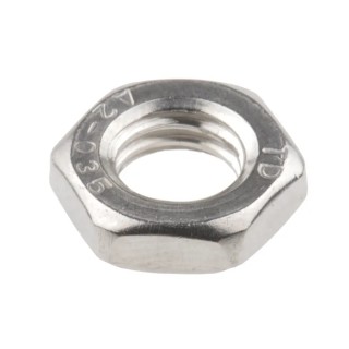 RS PRO Plain Stainless Steel Hex Nut M8 Half Height DIN 439B 4mm Overall Height 122-4404