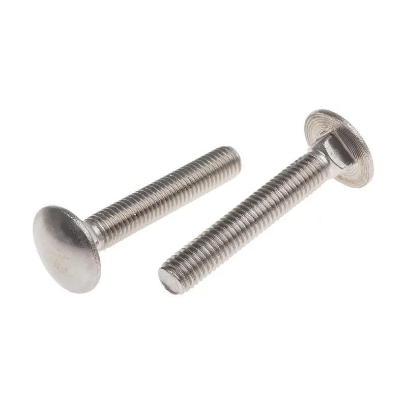 RS PRO Plain Stainless Steel Coach Bolt M8 x 50 mm with Square Neck DIN 603 122-4429