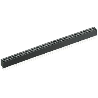 HARWIN M50-3 Series Straight Through Hole PCB Socket, 100-Contact, 2 Row, 1.27 mm Pitch, 12A, 150V, Nylon M50-3005045