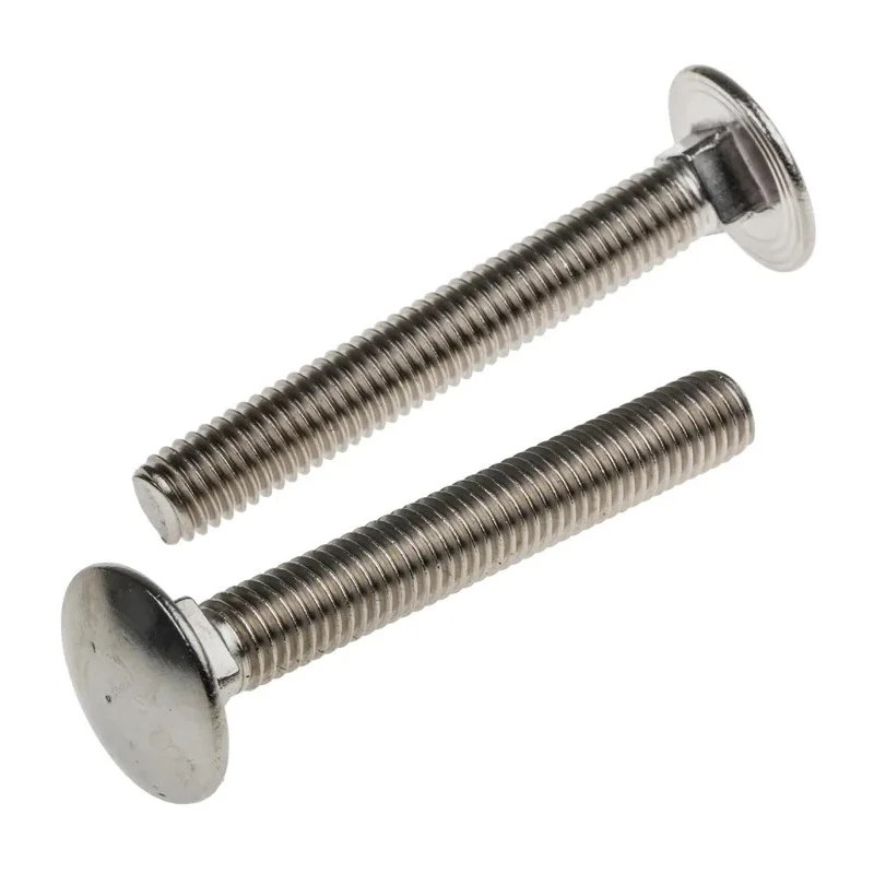 RS PRO Plain Stainless Steel Coach Bolt M8 x 60 mm, A2 Grade, Square Neck, Metric Thread 122-4430