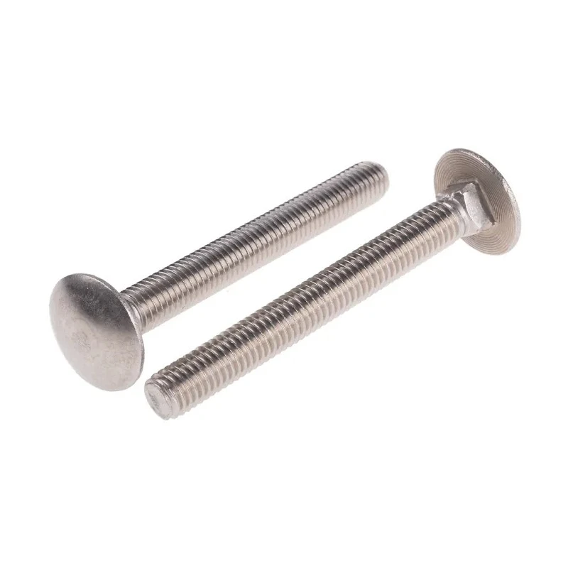 RS PRO Plain Stainless Steel Coach Bolt M8 x 70 mm Metric Thread A2 Grade DIN 603 122-4431