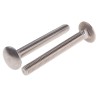 RS PRO Plain Stainless Steel Coach Bolt M8 x 70 mm Metric Thread A2 Grade DIN 603 122-4431