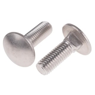 RS PRO Plain Stainless Steel Coach Bolt M10 x 30 mm, A2 Grade, Square Neck, DIN 603 122-4435