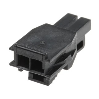 Molex 105307 Series Female Connector Housing 2 Contacts 2.5 mm Pitch Cable Mount 1 Row Straight 105307-1202