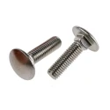 RS PRO Plain Stainless Steel Coach Bolt M10 x 40 mm Square Neck A2 Grade DIN 603 122-4436