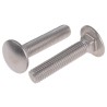 RS PRO Stainless Steel Coach Bolt M10 x 50 mm, Square Neck, A2 Grade, DIN 603, Plain Finish 122-4437