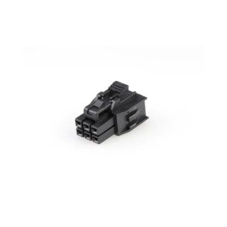 Molex 105308 Series Female Connector Housing, 6 Contacts, 2 Row, 2.5 mm Pitch, Nylon, Cable Mount 105308-1206