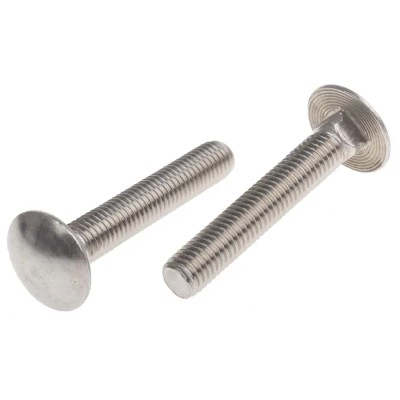 RS PRO Plain Stainless Steel Coach Bolt M10 x 60 mm, A2 Grade, Metric Thread 122-4438