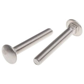 RS PRO Plain Stainless Steel Coach Bolt M10 x 70 mm A2 Grade Square Neck DIN 603 122-4439