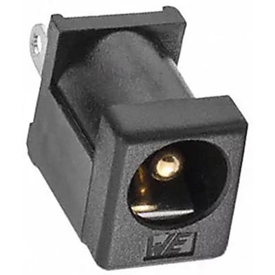 Wurth Elektronik WR-DC Straight DC Socket Panel Mount 3A 20V Length 9 mm Tin Gold 694106402002