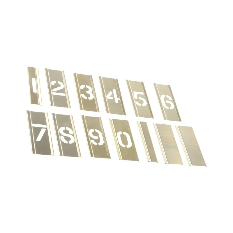 AT Brown 13 Piece Brass Stencil Numbers Only 25 mm Character Height 125136