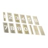 AT Brown 13 Piece Brass Stencil Numbers Only 25 mm Character Height 125136