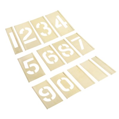 AT Brown 13 Piece Brass Stencil Numbers Only 51 mm Character Height 150138