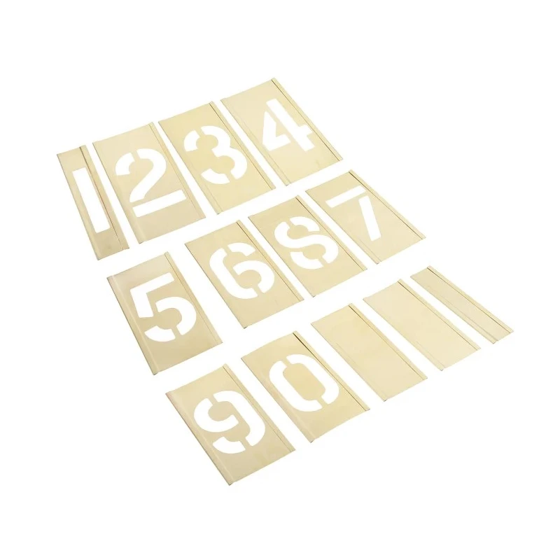 AT Brown 13 Piece Brass Stencil Numbers Only 51 mm Character Height 150138