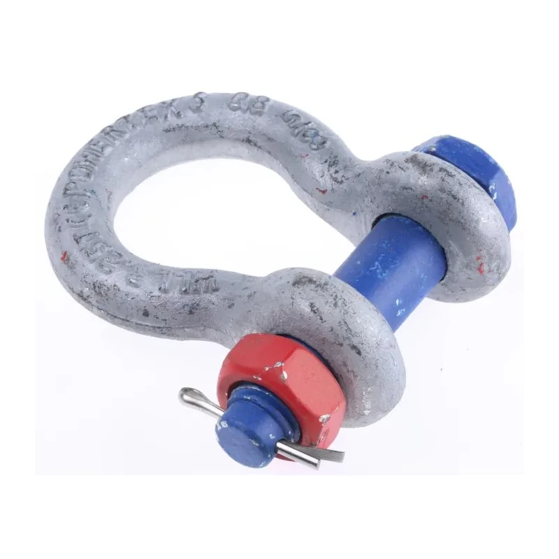 RS PRO Zinc Plated Steel Bow Shackle 3.25t Safe Working Load Split Pin Model 312-3364