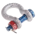 RS PRO Bow Shackle Zinc Plated Steel, 1T, Split Pin Safety, 9.65mm Diameter 312-3336
