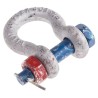 RS PRO Bow Shackle Zinc Plated Steel, 1T, Split Pin Safety, 9.65mm Diameter 312-3336