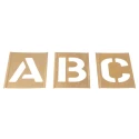 AT Brown Brass Stencil Letters Only, 76.2 mm Character Height, 30 Piece Set 175303