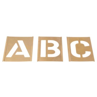 AT Brown Brass Stencil Letters Only, 76.2 mm Character Height, 30 Piece Set 175303