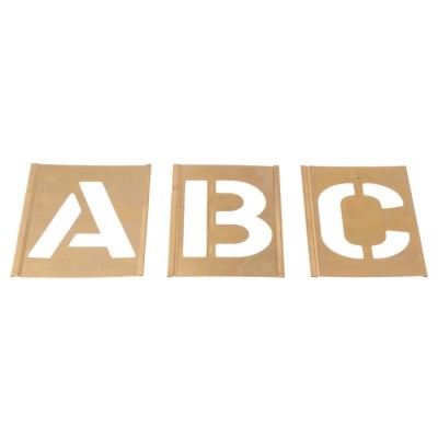 AT Brown Brass Stencil Letters Only, 76.2 mm Character Height, 30 Piece Set 175303