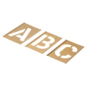 AT Brown Brass Stencil Letters Only, 76.2 mm Character Height, 30 Piece Set 175303