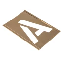 AT Brown Brass Stencil Letters Only, 76.2 mm Character Height, 30 Piece Set 175303