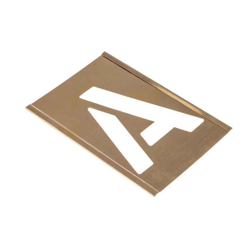 AT Brown Brass Stencil Letters Only, 76.2 mm Character Height, 30 Piece Set 175303