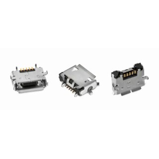 Wurth Elektronik USB 2.0 Micro USB Type AB Straight Surface Female Connector 1 Port 629105150921