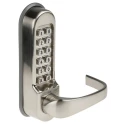 Codelock Digital Panic Lock 1 Point Metal Wood Polished Brass Finish Stainless Steel CL500PK