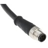 RS PRO Sensor Actuator Cable Male 8 way M12 Straight to Unterminated 2m Polyurethane Jacket 30V IP67 1200650964