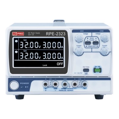 RS PRO Digital Bench Power Supply 2-Output 0 V AC to 32V, 192 W, 3 A Max 122-5037