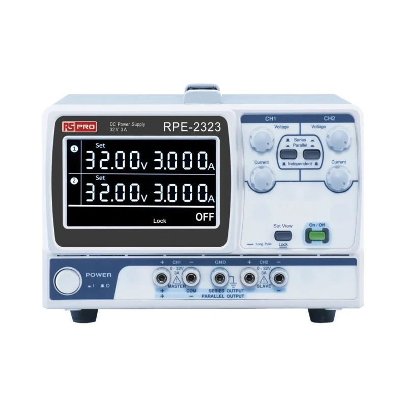 RS PRO Digital Bench Power Supply 2-Output 0 V AC to 32V, 192 W, 3 A Max 122-5037
