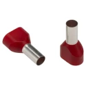 JST TWE Insulated Crimp Bootlace Ferrule 12 mm Pin Length, 5.8 mm Pin Diameter, Red, 8 AWG Wire Size TWE10-12