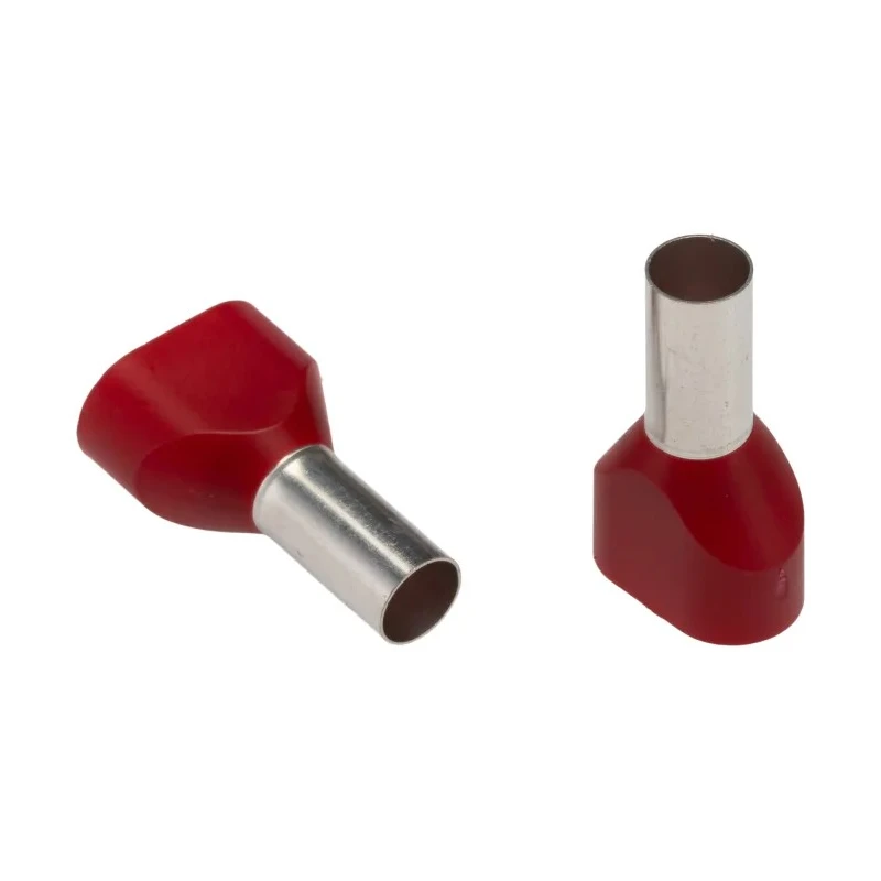 JST TWE Insulated Crimp Bootlace Ferrule 12 mm Pin Length, 5.8 mm Pin Diameter, Red, 8 AWG Wire Size TWE10-12