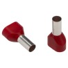 JST TWE Insulated Crimp Bootlace Ferrule 12 mm Pin Length, 5.8 mm Pin Diameter, Red, 8 AWG Wire Size TWE10-12