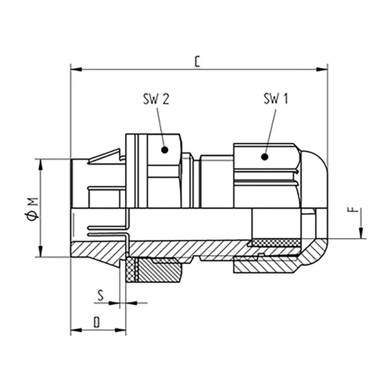 Lapp SKINTOP Series Cable Gland M20 Thread Size, Polyamide, IP68 Rated, Operating Temperature -20°C to +100°C 53112687