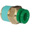 SMC KR Series Pneumatic Fitting 12mm Push-in Male Threaded-to-Tube, 1/4 in Connection KRH12-G02