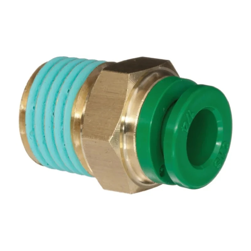 SMC KR Series Pneumatic Fitting 12mm Push-in Male Threaded-to-Tube, 1/4 in Connection KRH12-G02