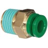 SMC KR Series Pneumatic Fitting 12mm Push-in Male Threaded-to-Tube, 1/4 in Connection KRH12-G02