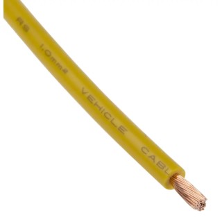 RS PRO Yellow Hook Up Wire, 57 x 0.15 mm Core Strands, 2.7 mm Diameter, 30 m Length, 600V, Flame Retardant 122-5861