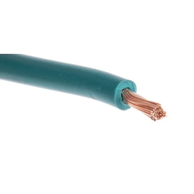 RS PRO Green Hook Up Wire 57 x 0.15 mm Core Strands, 0.15 mm Diameter, 30 m Length, Polyvinyl Chloride Jacket 122-5859
