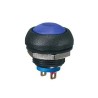 APEM IB Series Miniature Momentary Push Button Switch, Blue Round Actuator, Panel Mount, 13.6 mm Cutout, SPST IBR3SADB00