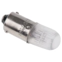 RS PRO Orange Indicator Lamp 220V DC 250V DC BA9 Base 10mm Diameter 104-761