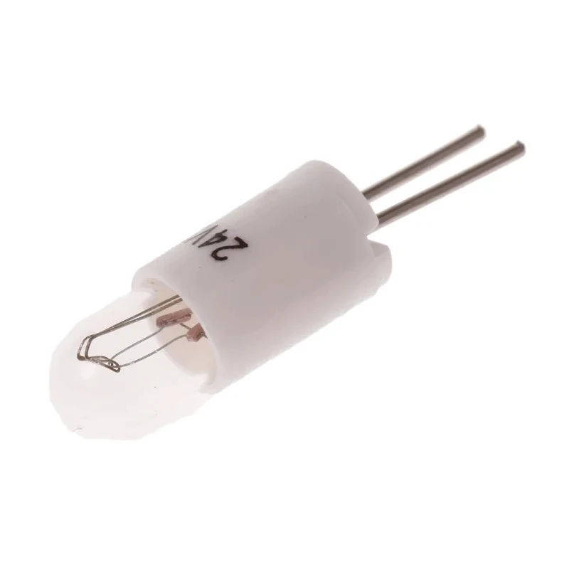 RS PRO Incandescent BI-Pin Indicator Light Clear Lens 24V 35mA 7500h 104-553