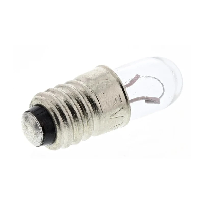 RS PRO Indicator Light, Clear, 6.5V, 150mA, 2500h Lifespan, E5 Lamp Base, T1 1/2 Bulb RS104-575 104-575